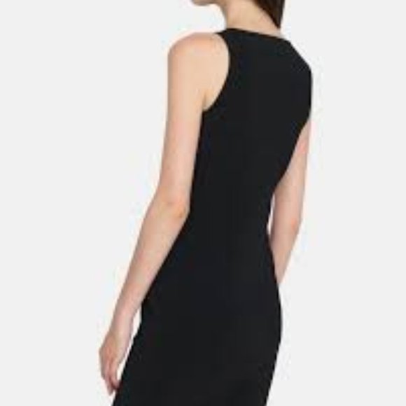 Theory Black Pointelle Dress in Stretch Knit Size L - Picture 3 of 10